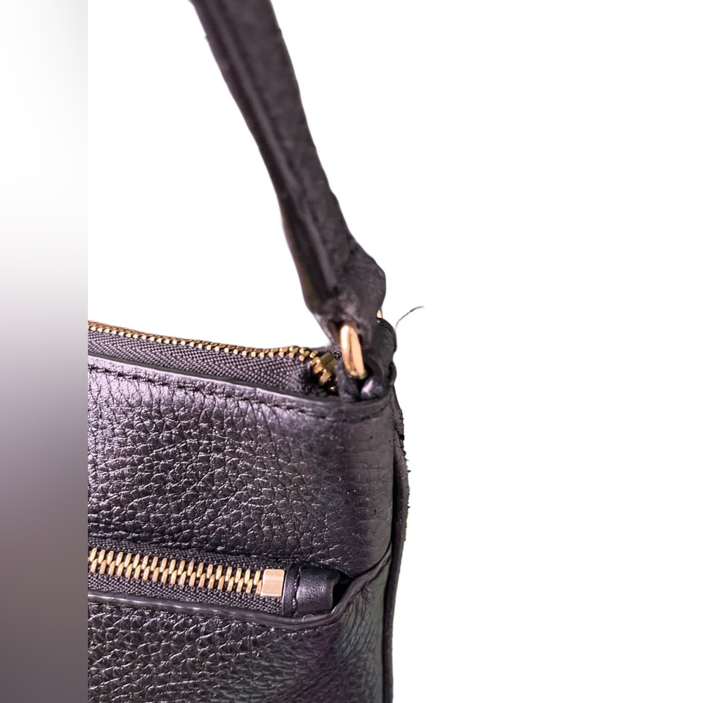 Michael Kors pebbled Faux Leather Black Crossbody Bag GUC - Picture 5 of 16